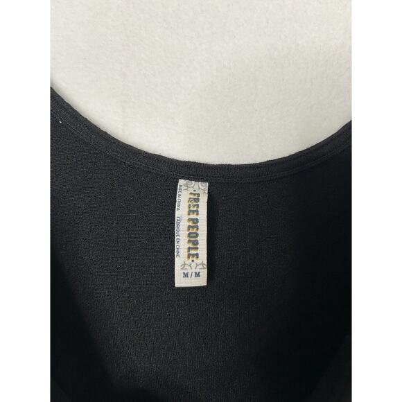 Free People Bodycon Dress Size Medium Black Striped Textured - Picture 5 of 6